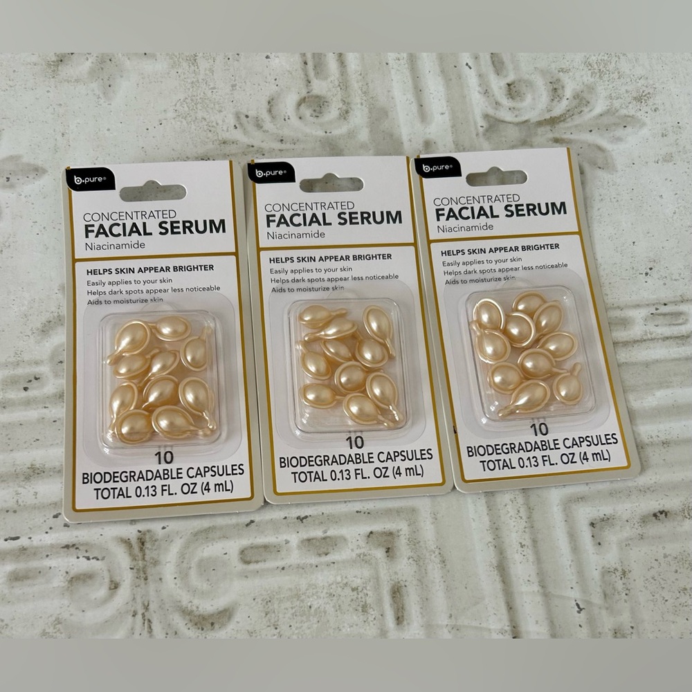Niacinamide Concentrated Facial Serum 30 Biodegradable Capsules b.pure 0.13oz
